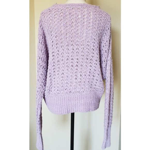 FINAL SALE!  Free People V-Neck Lavender Purple Womens Sweater Size Medium NWT - Picture 5 of 7
